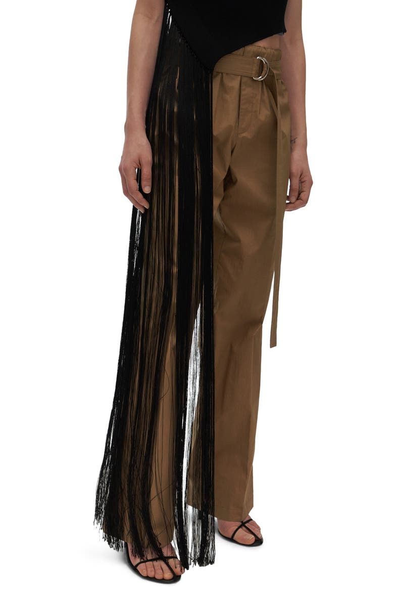 Helmut Lang One-Shoulder Fringe Tank Top, Alternate, color, 