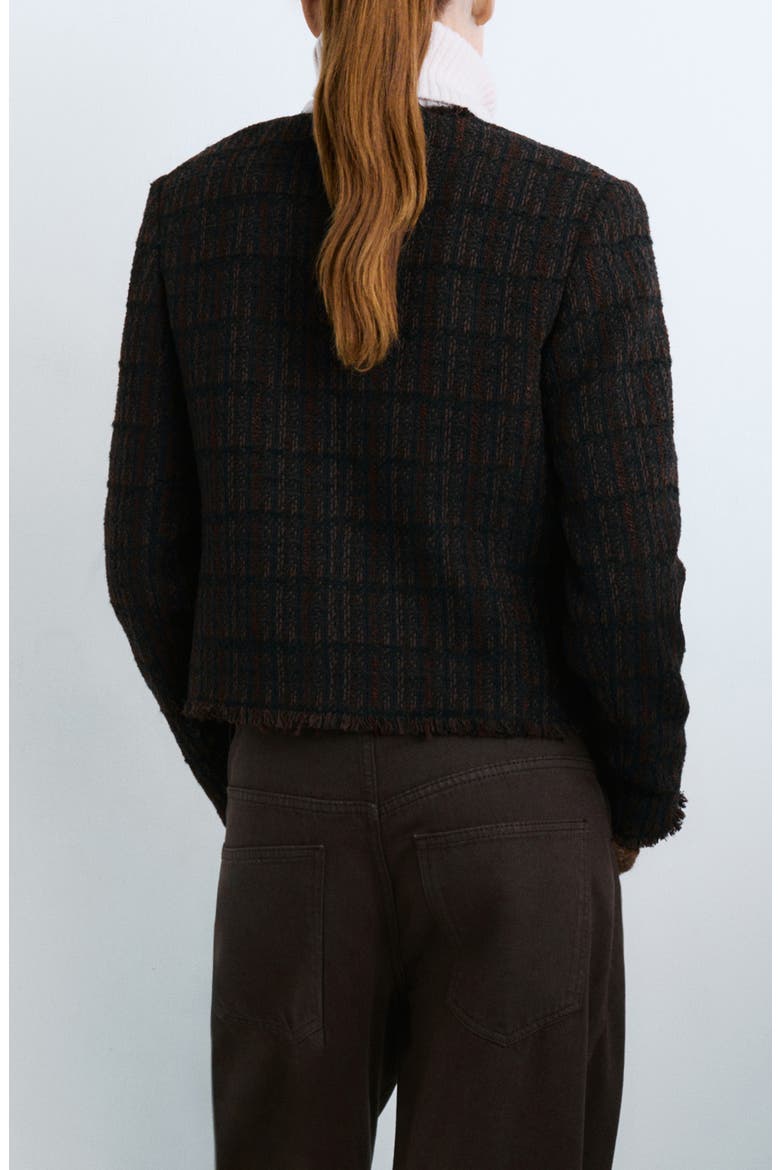 Pocket Tweed Jacket, Alternate, color, CHOCOLATE