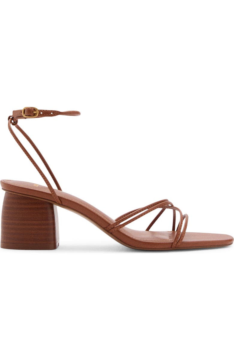 MANGO Ankle Strap Sandal, Alternate, color, Leather