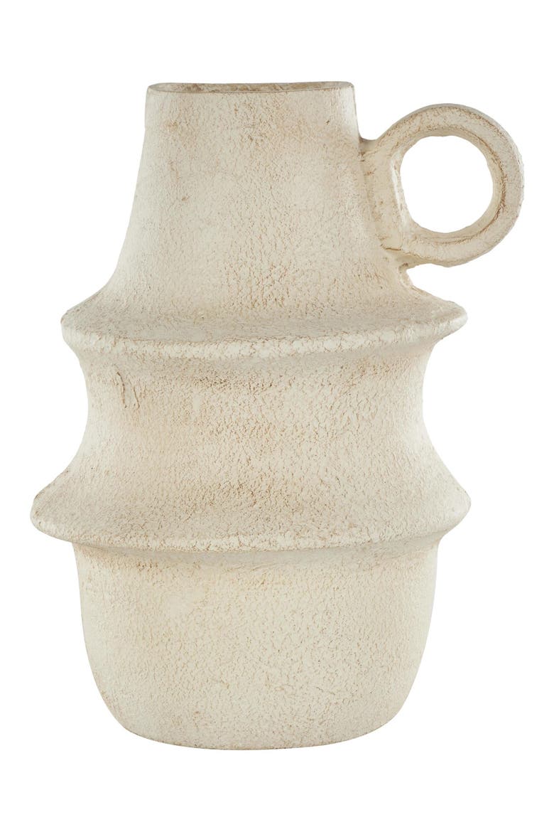 Papier-Mâché Cream Vase, Alternate, color, BEIGE