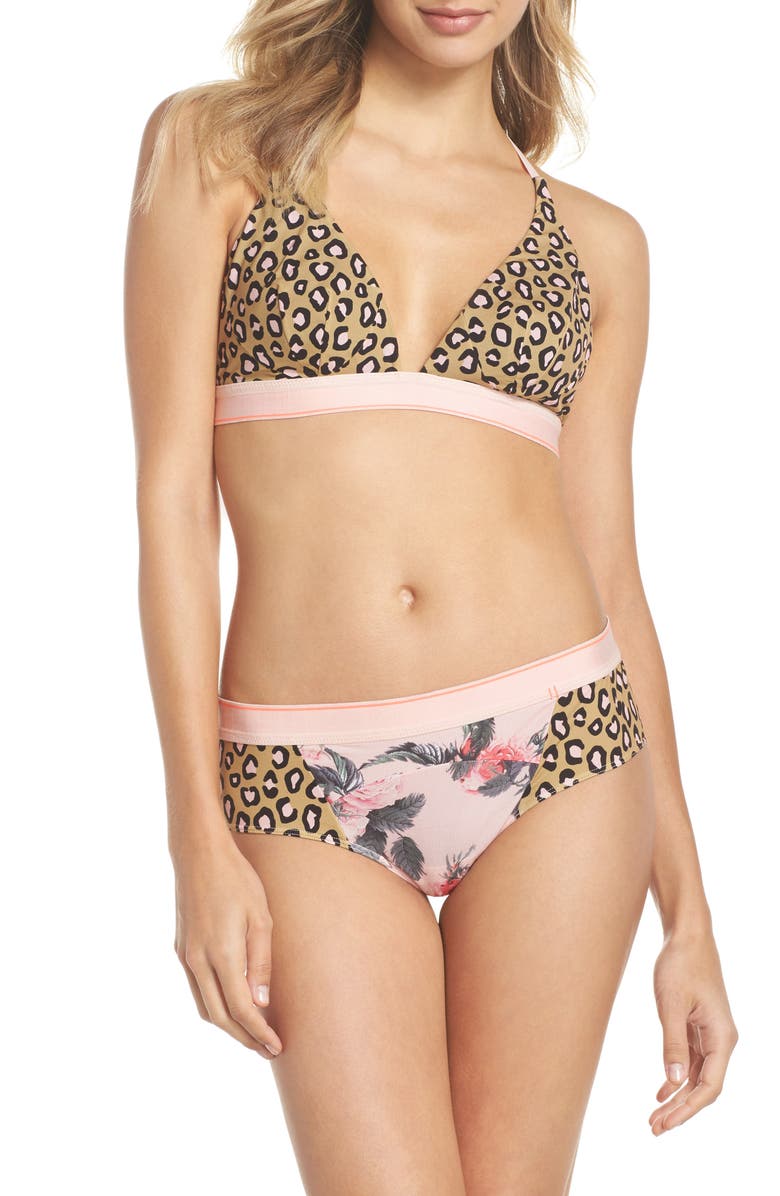 Stance Feline Floral Cheeky Hipster Briefs, Alternate, color, 