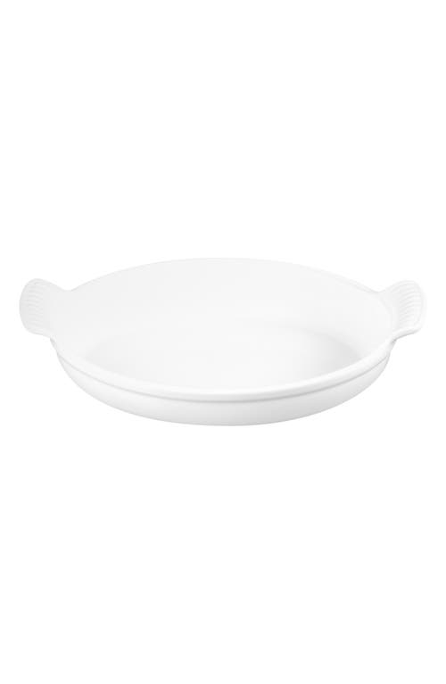 Le Creuset Heritage 1.75-quart Oval Au Gratin Baking Dish In White