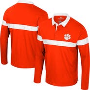COLOSSEUM Men's Colosseum  Orange Clemson Tigers Too Cool For School Long Sleeve Polo