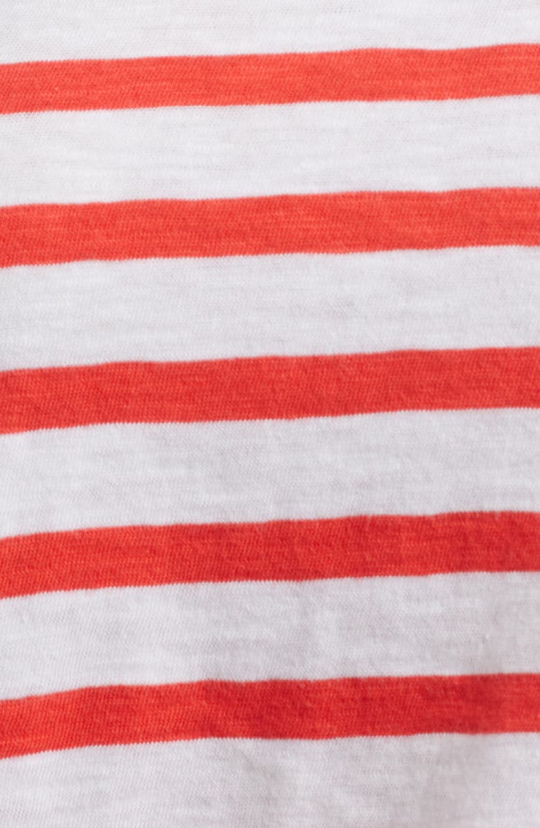 Caslon<sup>®</sup> Stripe Cotton Graphic T-Shirt, Alternate, color, White- Red Asher Stripe