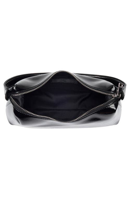 Stand Oil Plump Faux Leather Shoulder Bag In Black
