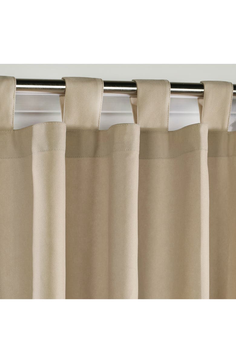 Outdoor Decor by Commonwealth Set of 2 Cotton Curtain Panels, Alternate, color, Khaki