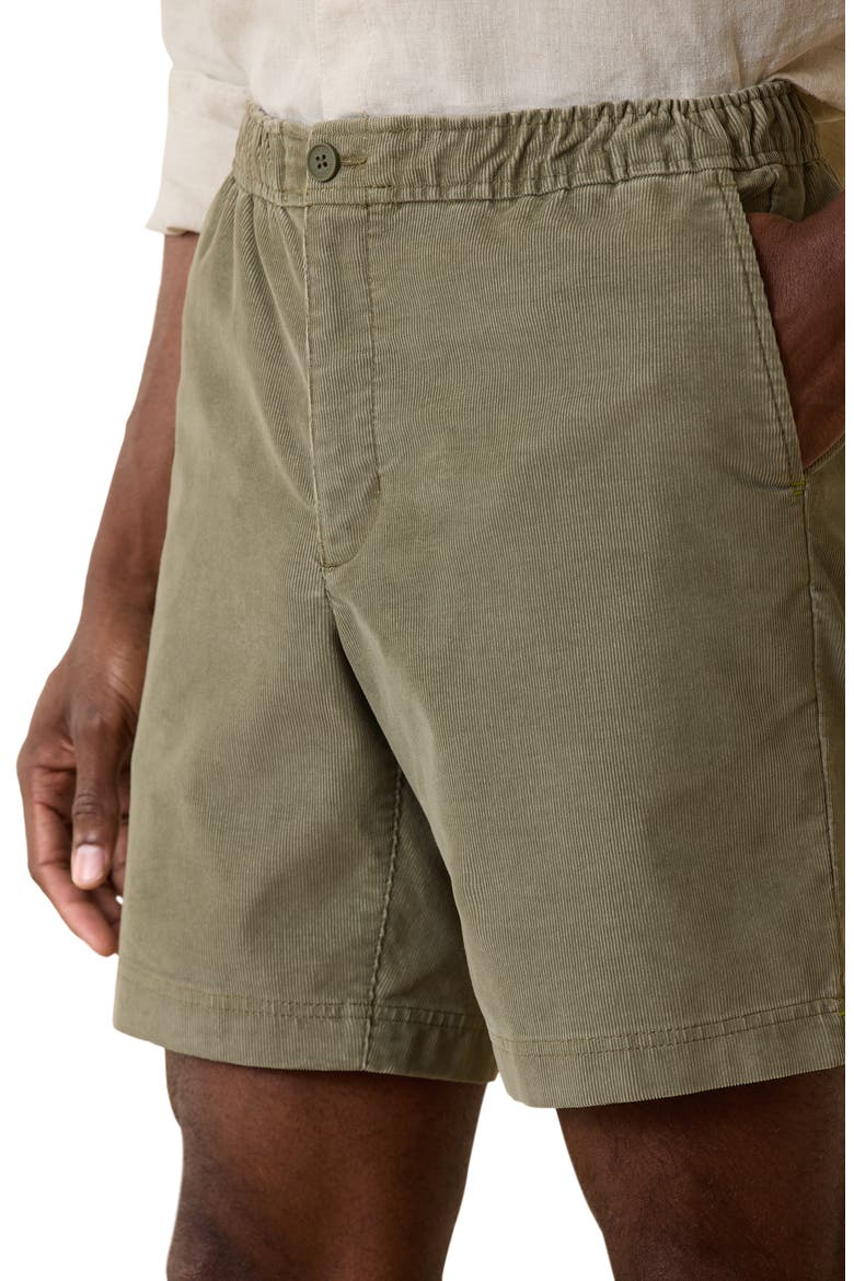 Coastline Pull-On Stretch Corduroy Shorts, Alternate, color, TEA LEAF