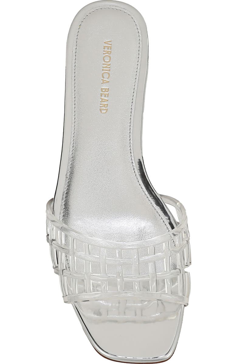 Veronica Beard Maris Jelly Slide Sandal, Alternate, color, Clear/ Silver