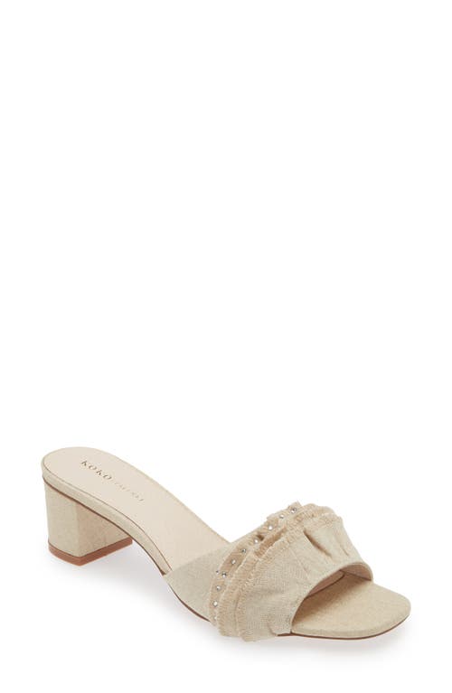 KOKO + PALENKI Leana Slide Sandal in Linen 