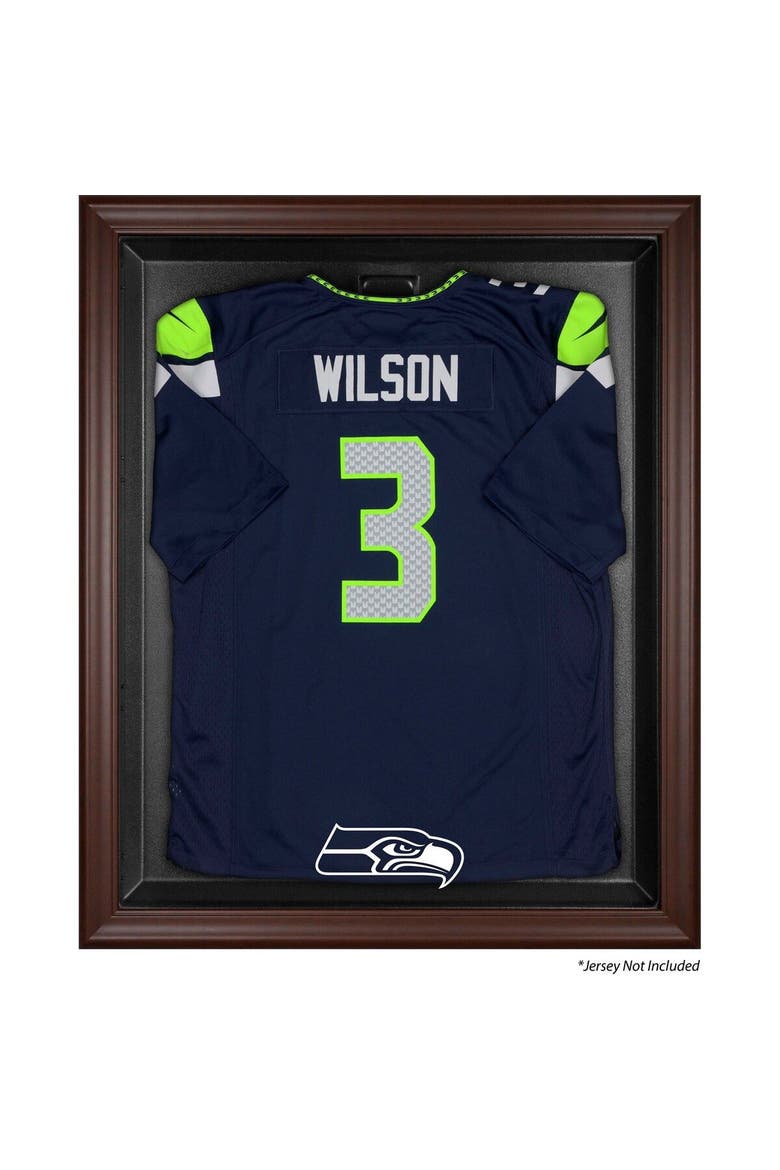Seattle Seahawks Brown Framed Logo Jersey Display Case, Main, color, Brown