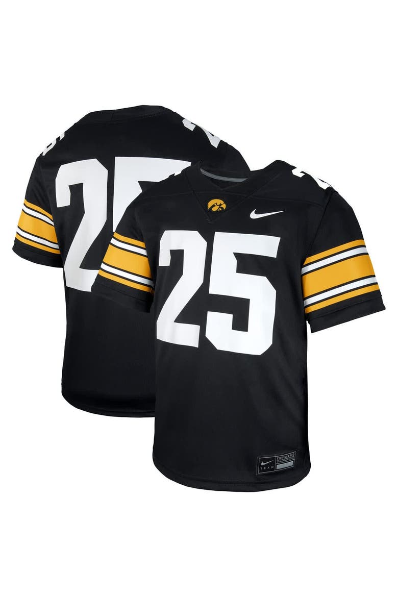 Youth Nike #25 Black Iowa Hawkeyes Untouchable Replica Game Jersey, Main, color, Black