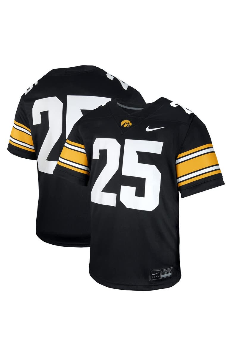 Nike Youth Nike #25 Black Iowa Hawkeyes Untouchable Replica Game Jersey, Main, color, Black