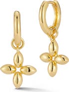 CHLOE AND MADISON Clover Hoop Earrings