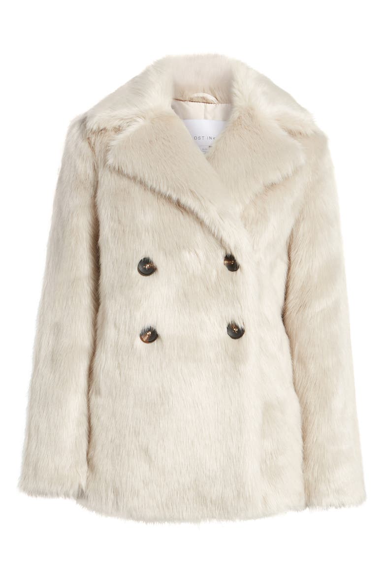 Faux Fur Coat, Alternate, color, CREAM