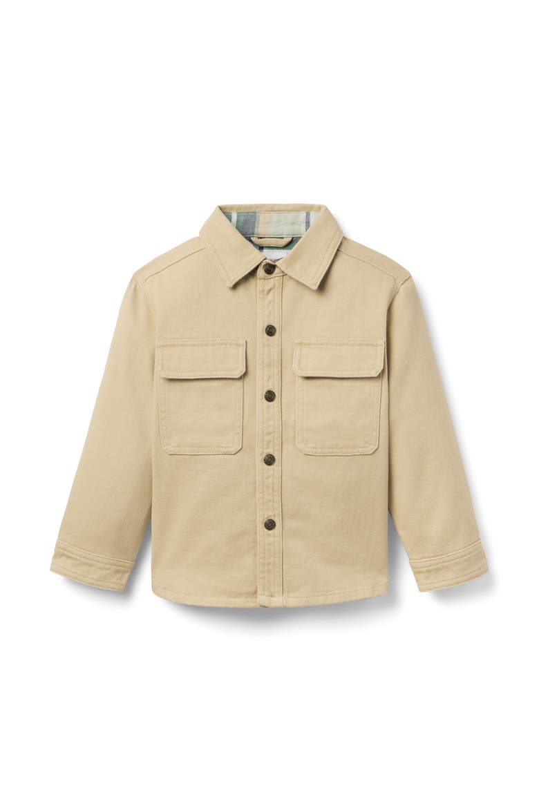 The Twill Shirt Jacket, Main, color, Beige