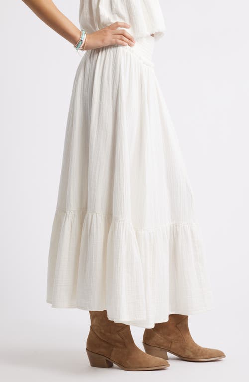 Bp. Cotton Gauze Tiered Maxi Skirt