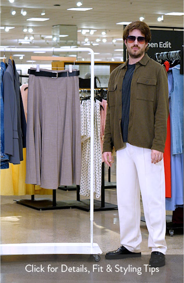 Belted Godet Pleat A-Line Skirt, sales video thumbnail