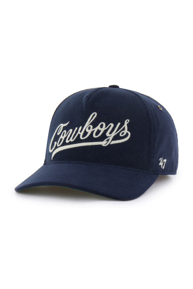 Men's '47  Navy Dallas Cowboys Golden Age Relaxed Corduroy Hitch Adjustable Hat, Alternate, color, Navy