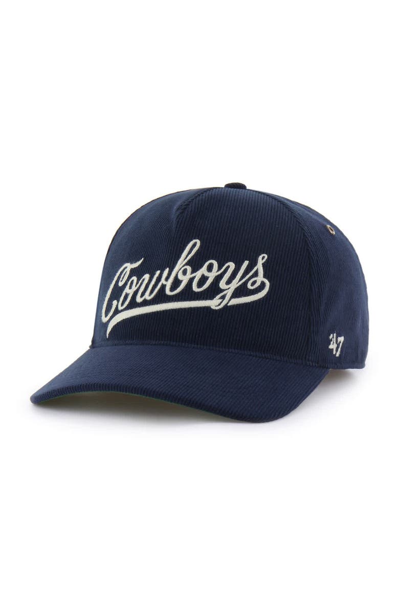 '47 Men's '47 Navy Dallas Cowboys Golden Age Relaxed Corduroy Hitch Adjustable Hat, Alternate, color, Navy