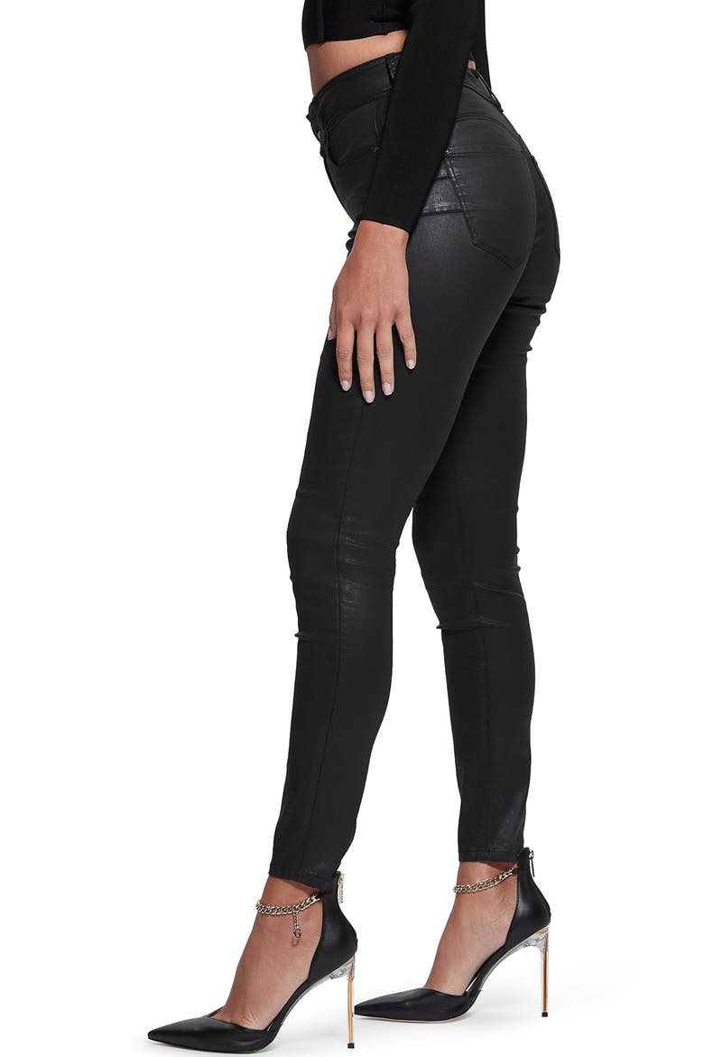 Shape Up Coated High Waist Straight Leg Jeans, Alternate, color, HARR