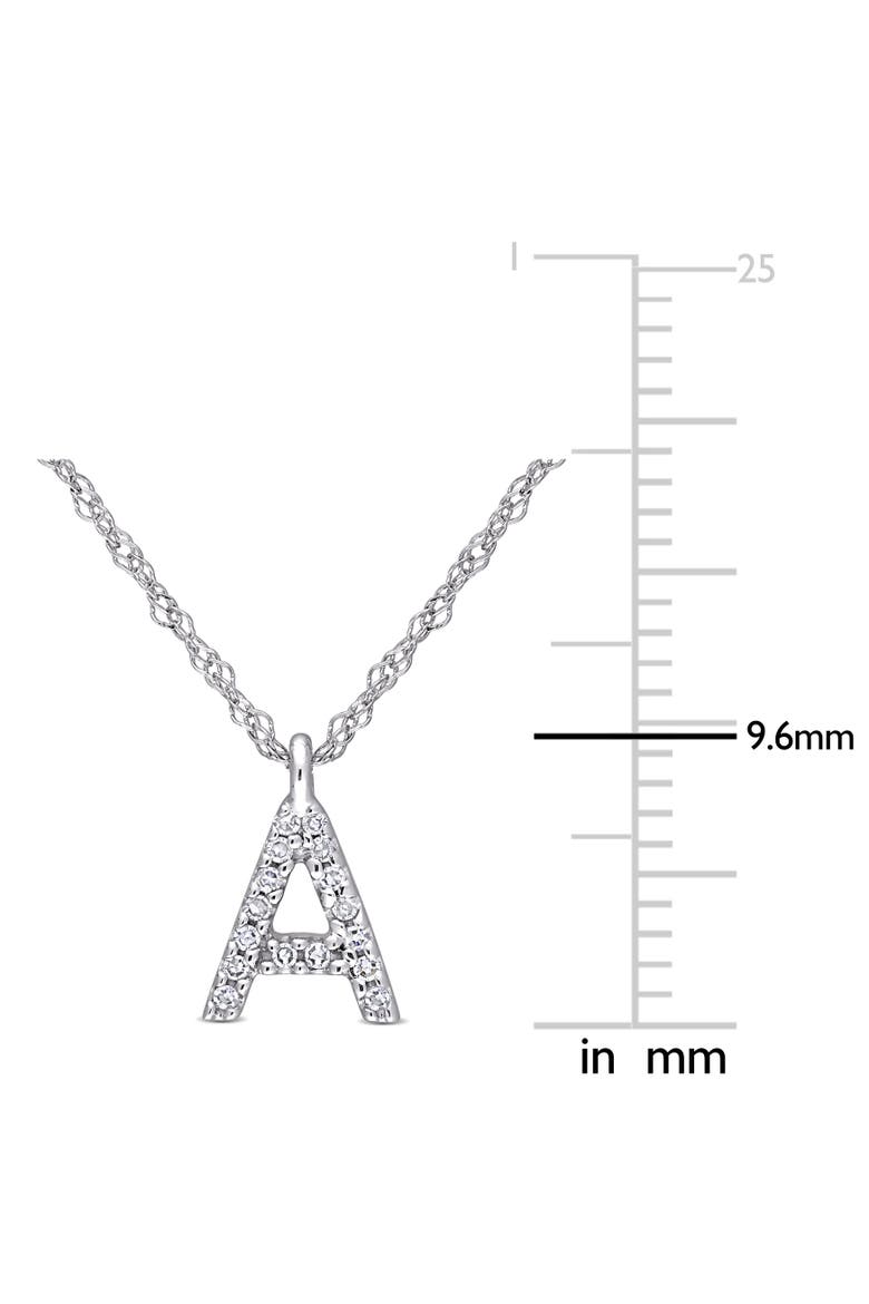 Diamond Initial Pendant Necklace 14k, Alternate, color, A