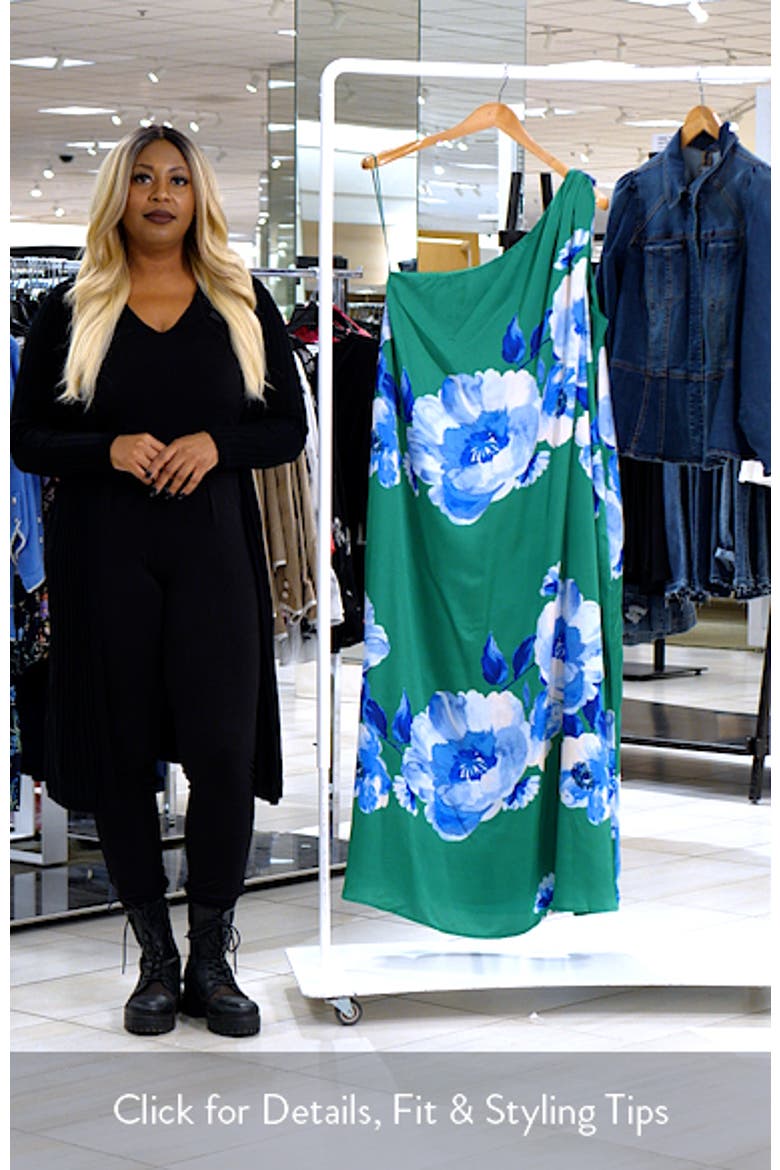 Glena Floral One Shoulder Maxi Dress video