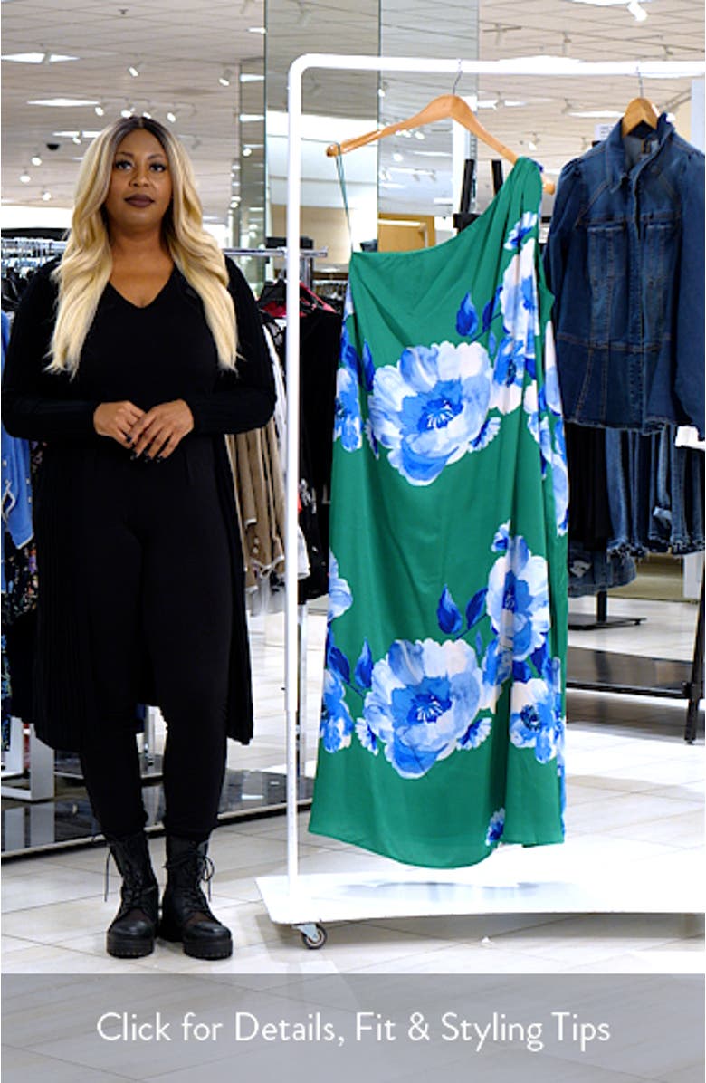 Glena Floral One Shoulder Maxi Dress, sales video thumbnail