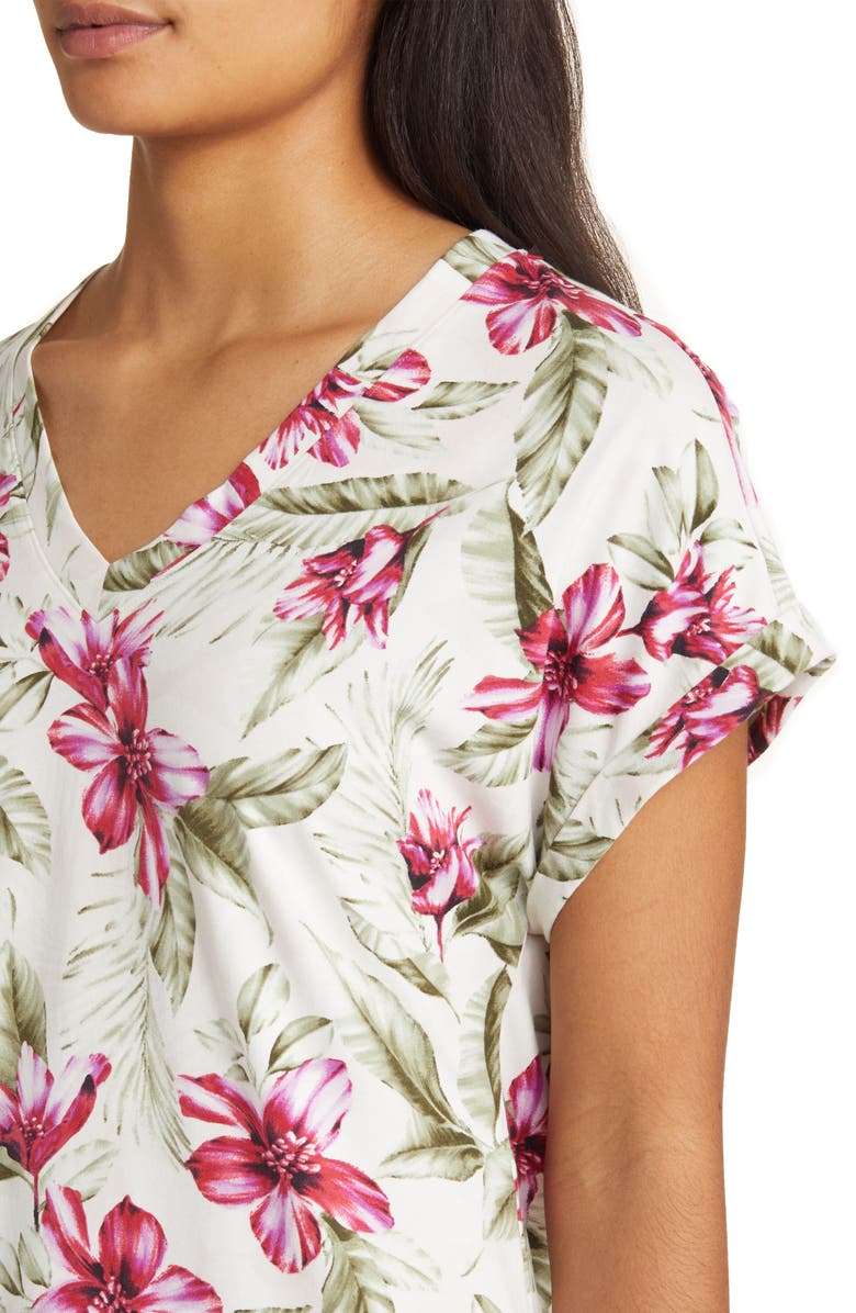 Tommy Bahama Kauai Coastal Petals V-Neck T-Shirt, Alternate, color,