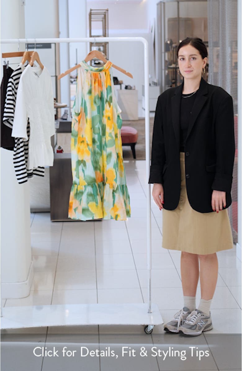 Floral High Neck Minidress, sales video thumbnail