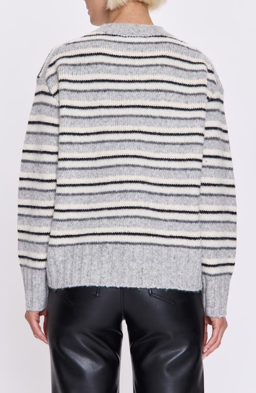 Pistola Hanna Crewneck Stripe Sweater In Neutral