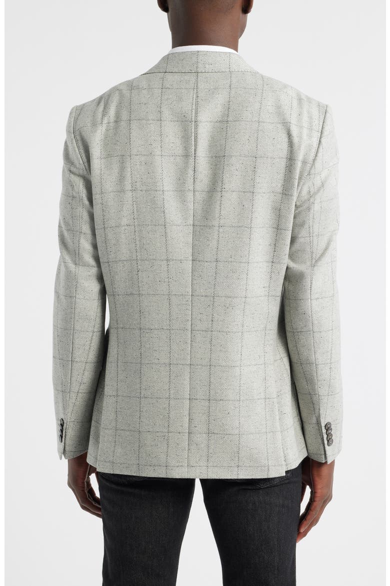 Hutson Slim Fit Windowpane Wool Blend Sport Coat, Alternate, color, OPEN GREY