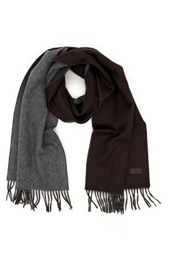 Hickey Freeman Double Face Merino Wool Fringe Scarf In Multi