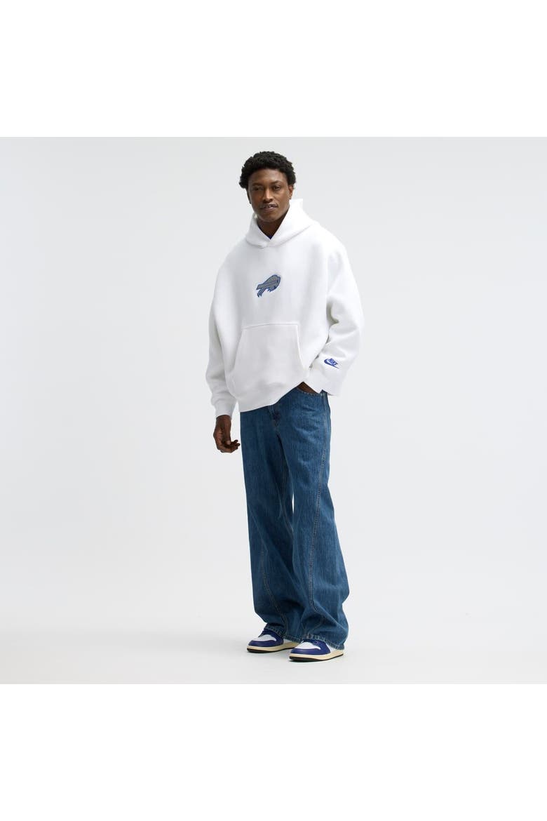 Men's Nike White Buffalo Bills 2025 Rivalries Collection Oversized Tech Fleece Hoodie, Alternate, color, White