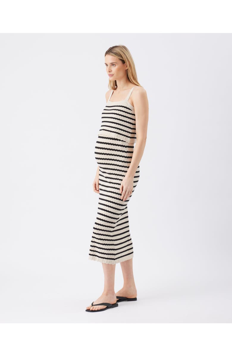 Ripe Maternity Pointelle Knit Nursing Dress, Alternate, color, Natural / Black
