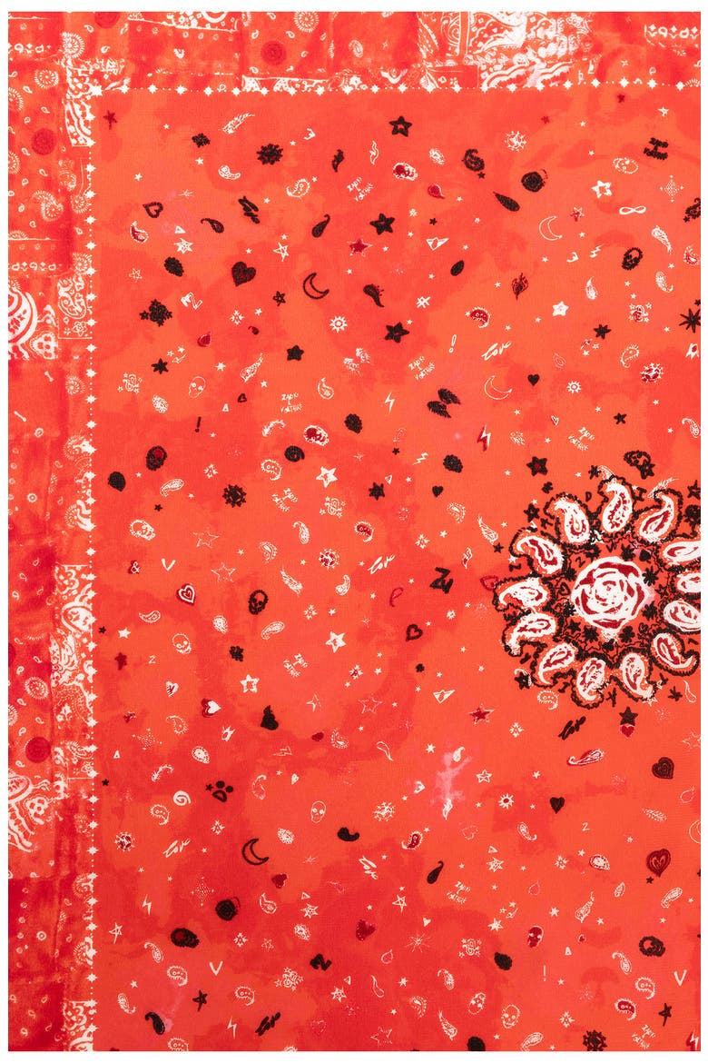 Blondie 62 Bandana Silk Scarf, Alternate, color, PASSION