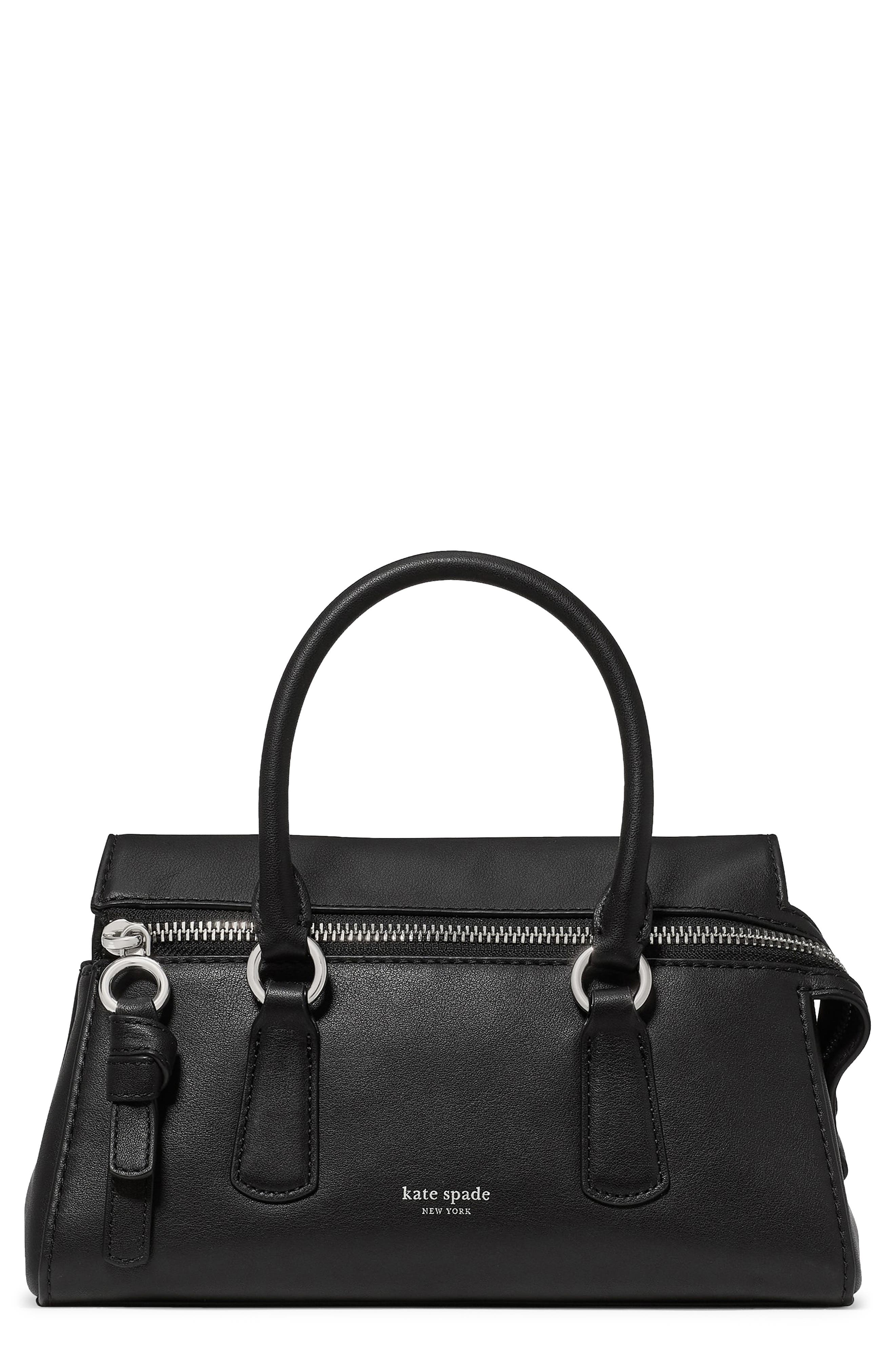 Kate Spade New York bond smooth leather mini handbag, Main, color, Black