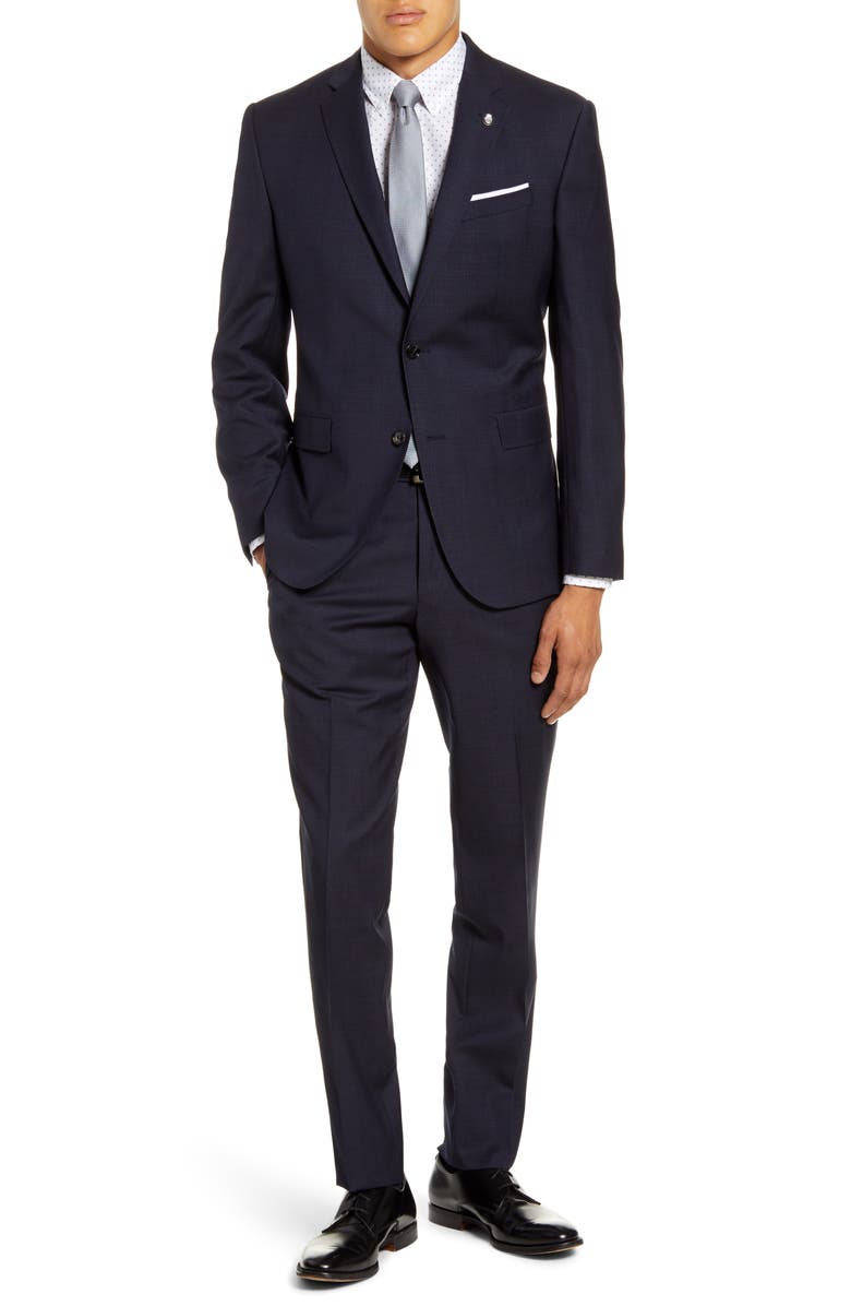 Ted Baker London Jay Trim Fit Plaid Wool Suit, Main, color, 