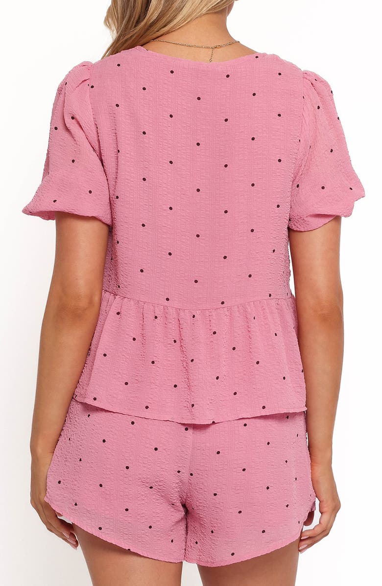 Petal & Pup Nala Polka Dot Drawstring Shorts, Alternate, color, Pink Polka Dot