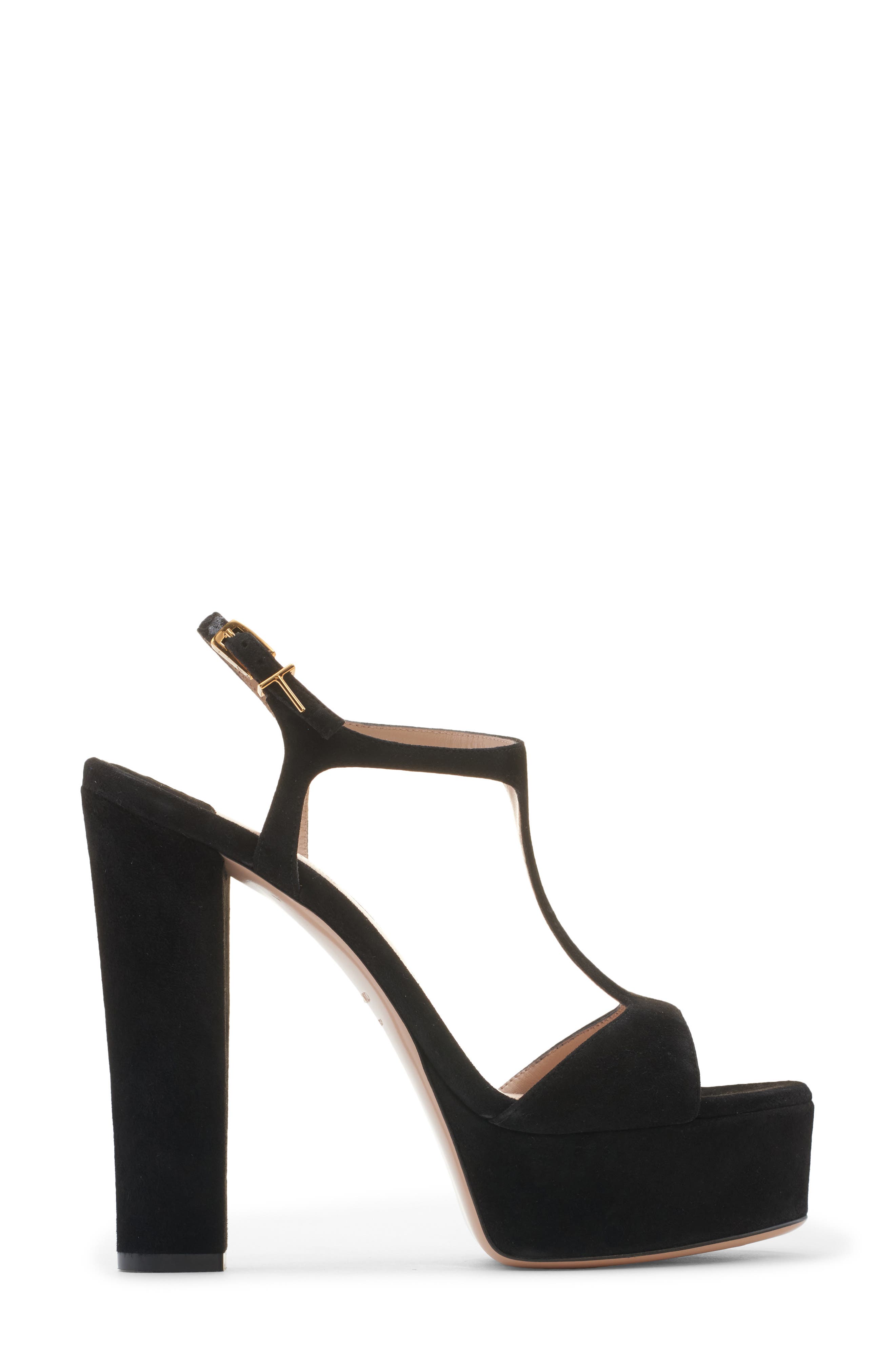 TOM FORD Angelina T-Strap Platform Sandal, Alternate, color, Black
