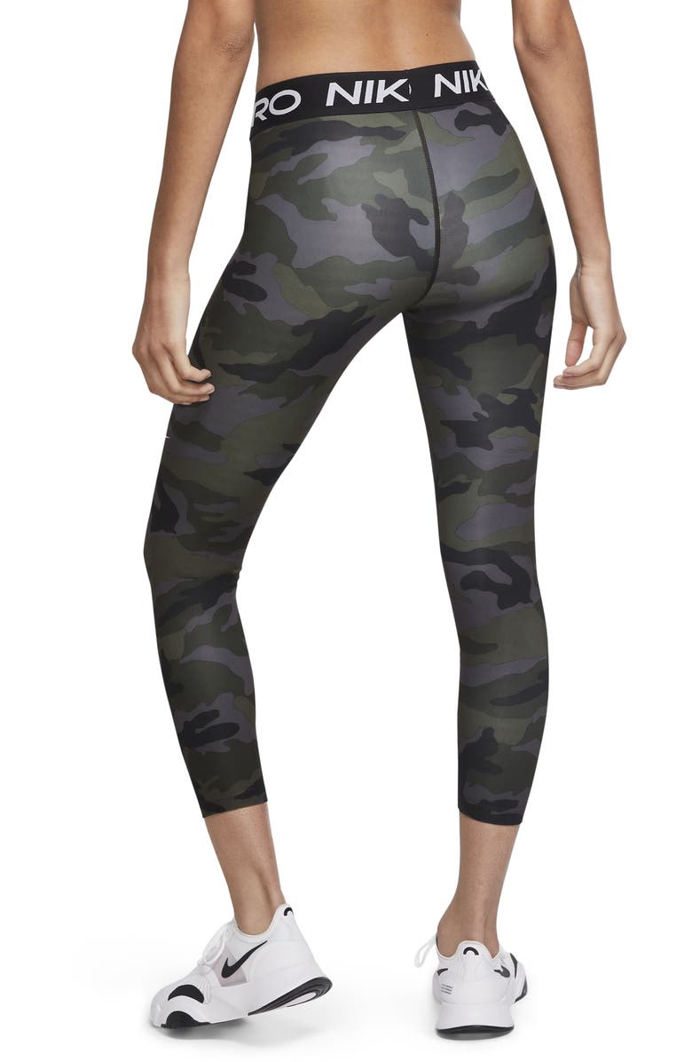 Nike Pro Camo Dri-FIT Crop Tights, Alternate, color, 