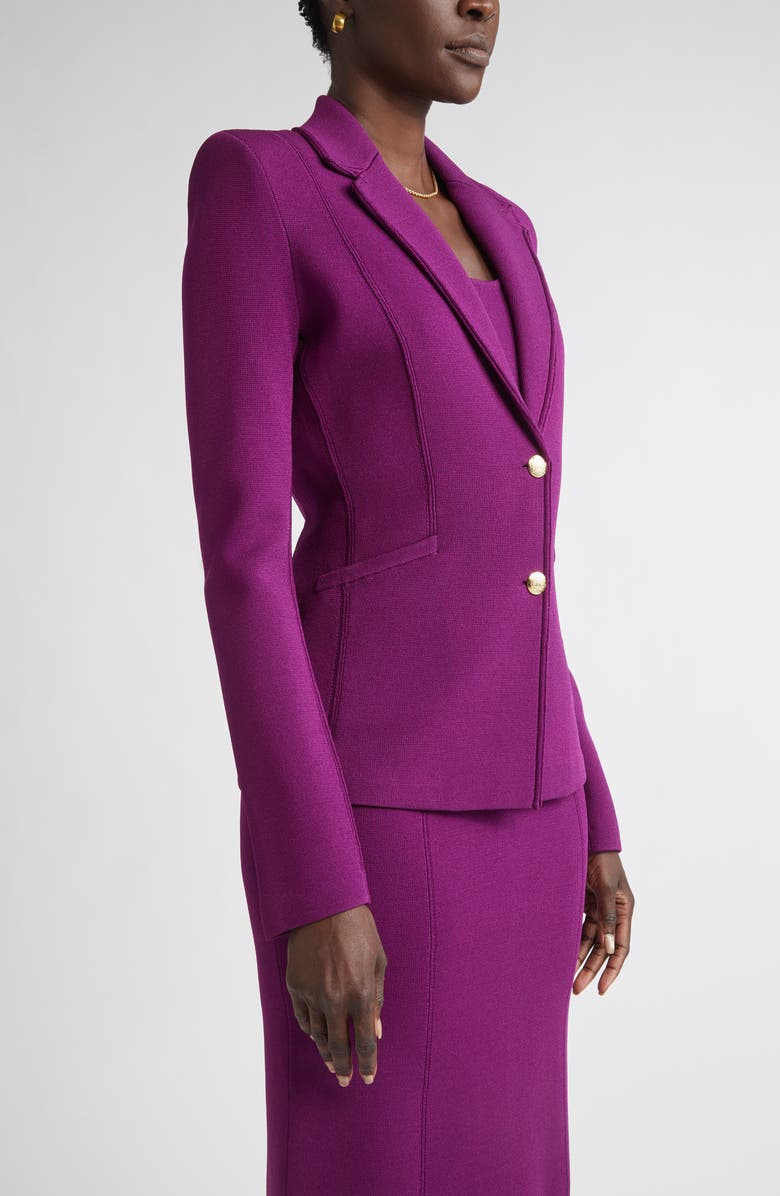 ST. JOHN Milano Knit Jacket, Alternate, color, Boysenberry