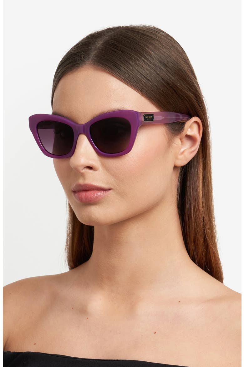 daina 51mm gradient cat eye sunglasses, Alternate, color, VIOLET/ PINK DS