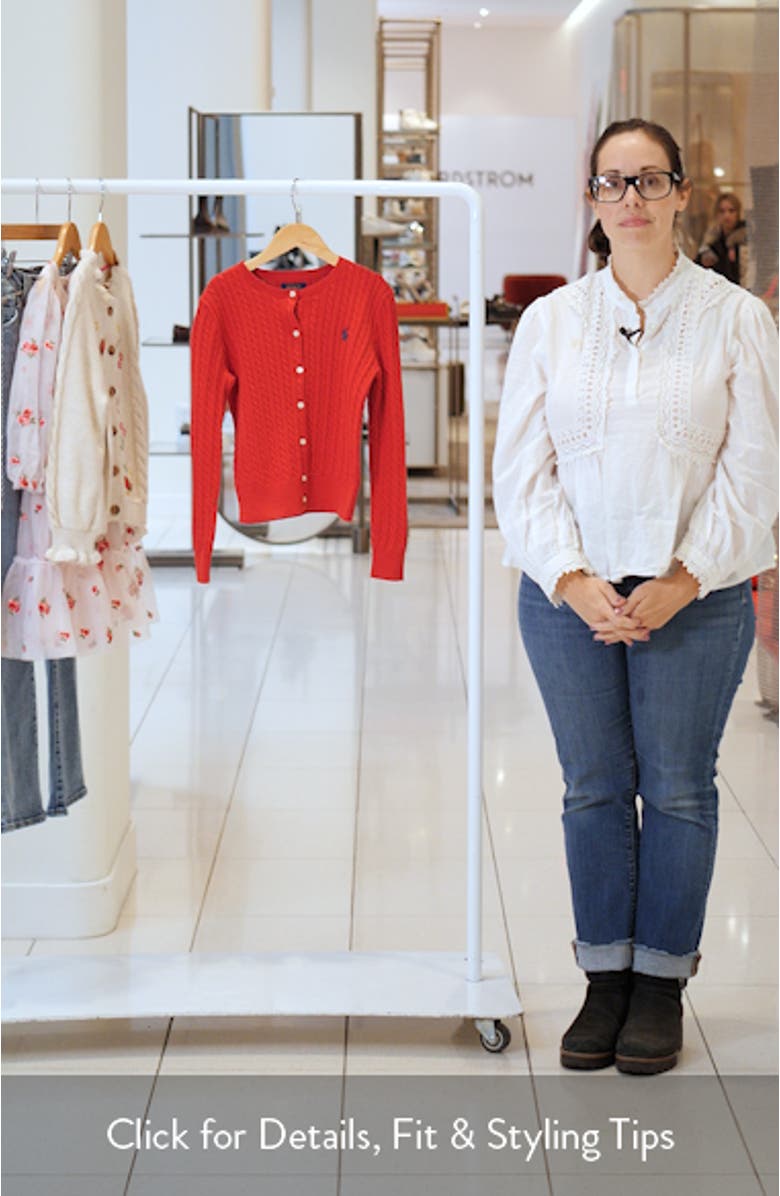 Kids' Mini Cable Knit Cardigan, sales video thumbnail