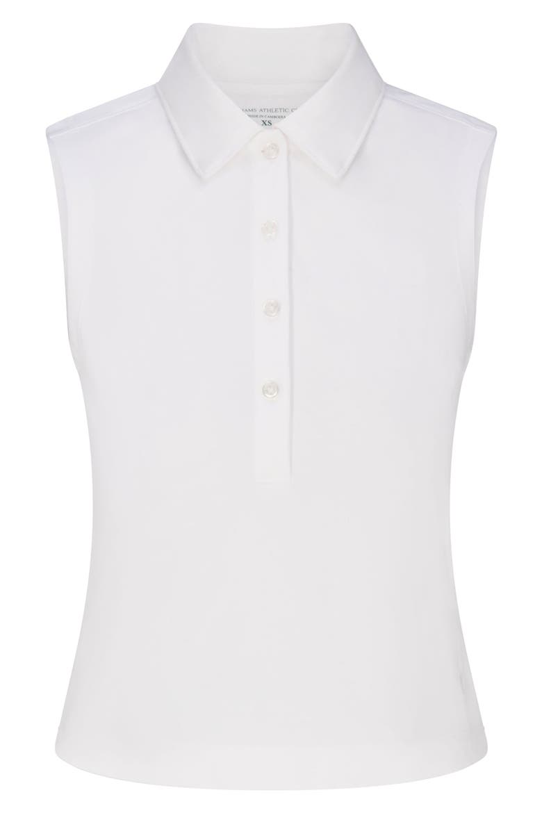 Maggie Sleeveless Golf Polo, Alternate, color, WHITE
