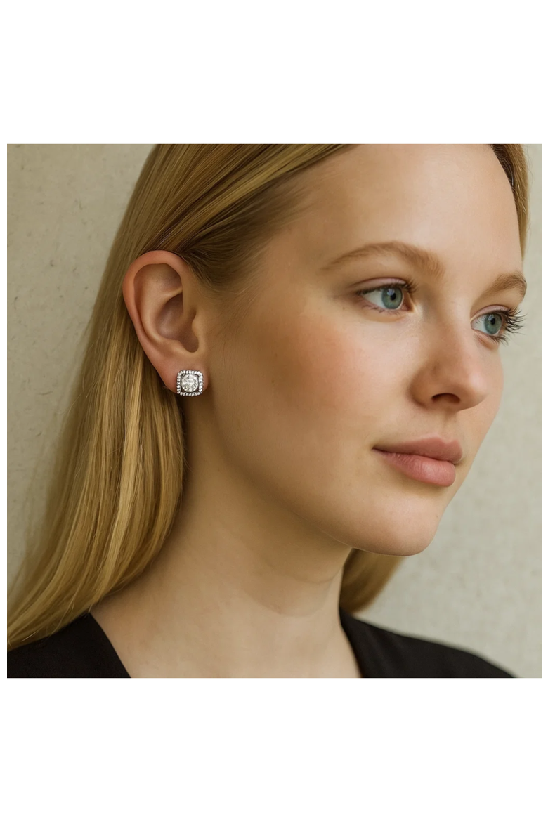 Katlyn Crystal Stud Earrings, Alternate, color, Silver