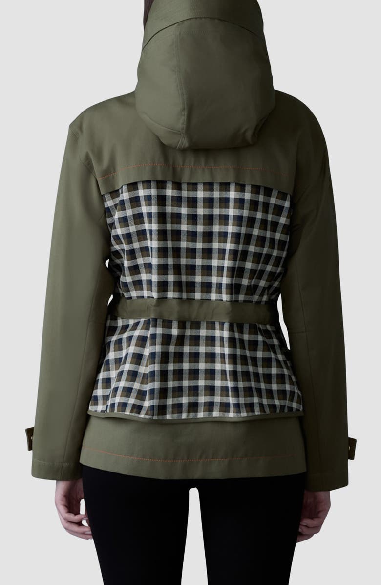 Mackage Kaori Hooded Water Resistant Recycled Polyester Blend Jacket, Alternate, color, Light Military