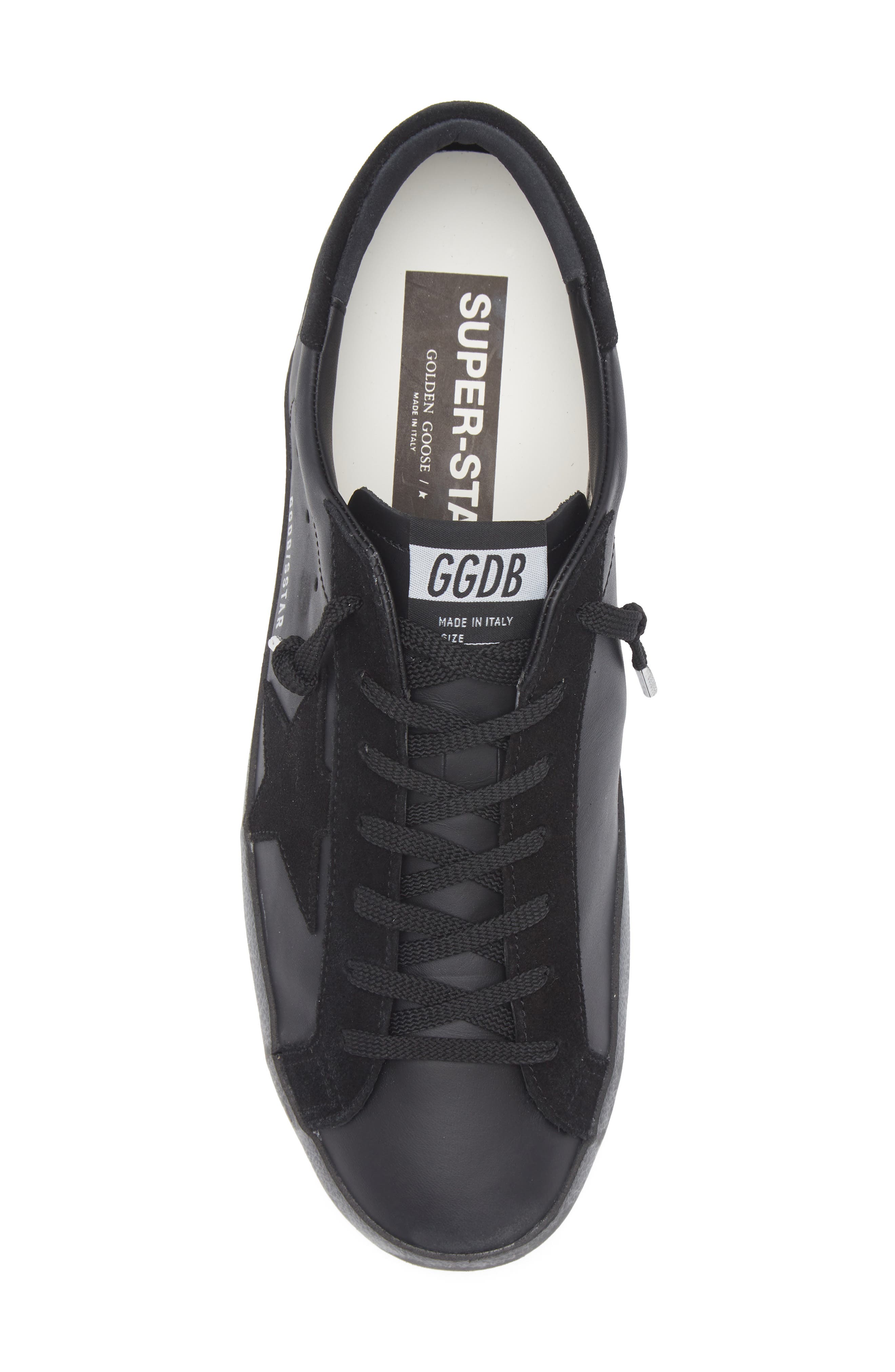 Golden Goose Super-Star Sneaker, Alternate, color, Black