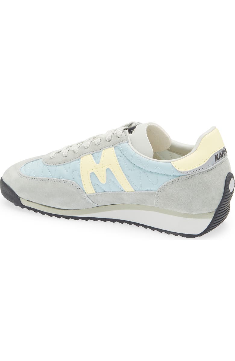Karhu Gender Inclusive Mestari Sneaker, Alternate, color, Aqua Gray / Wax Yellow