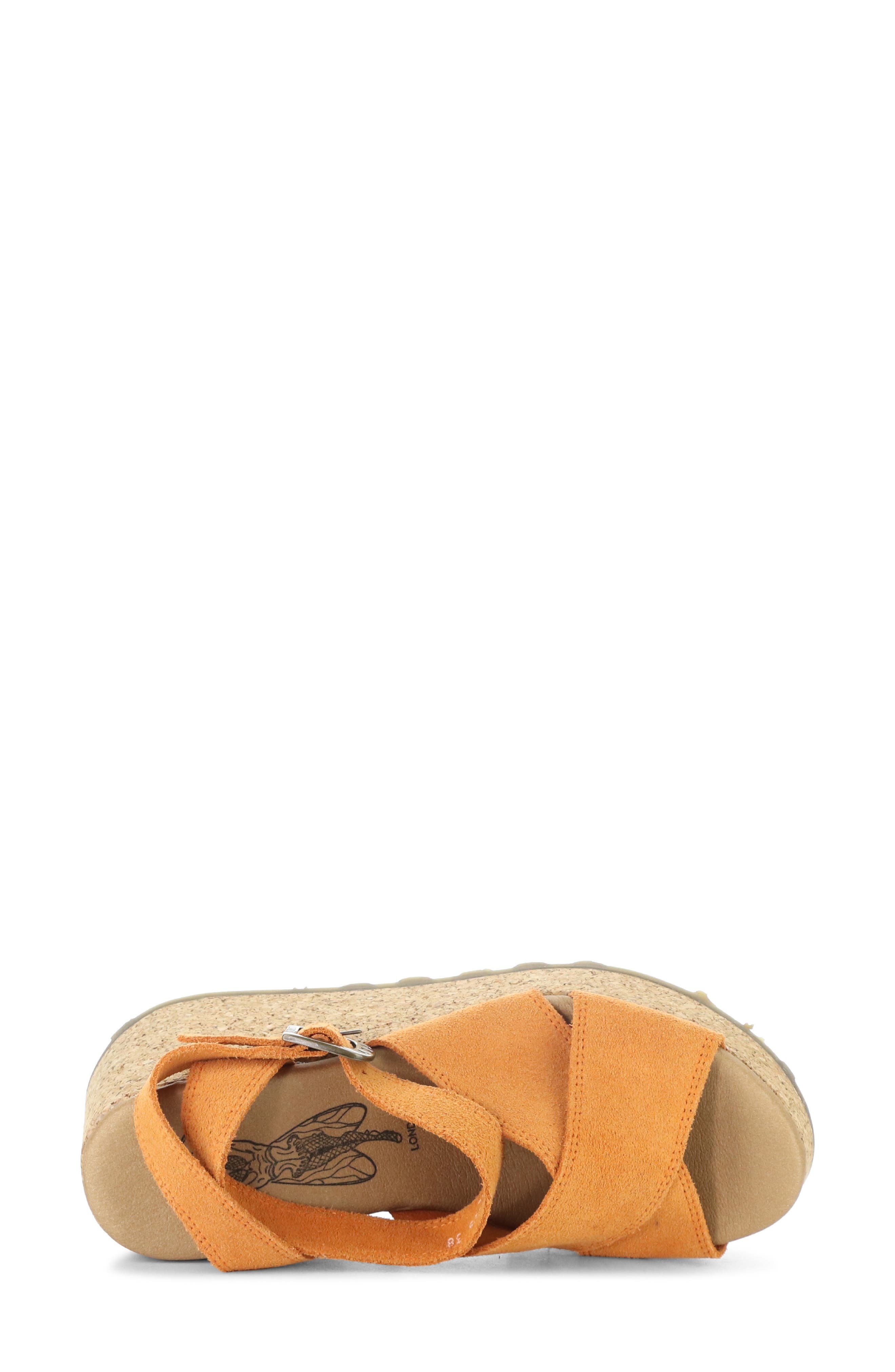 Dony Platform Wedge Sandal, Alternate, color, ORANGE