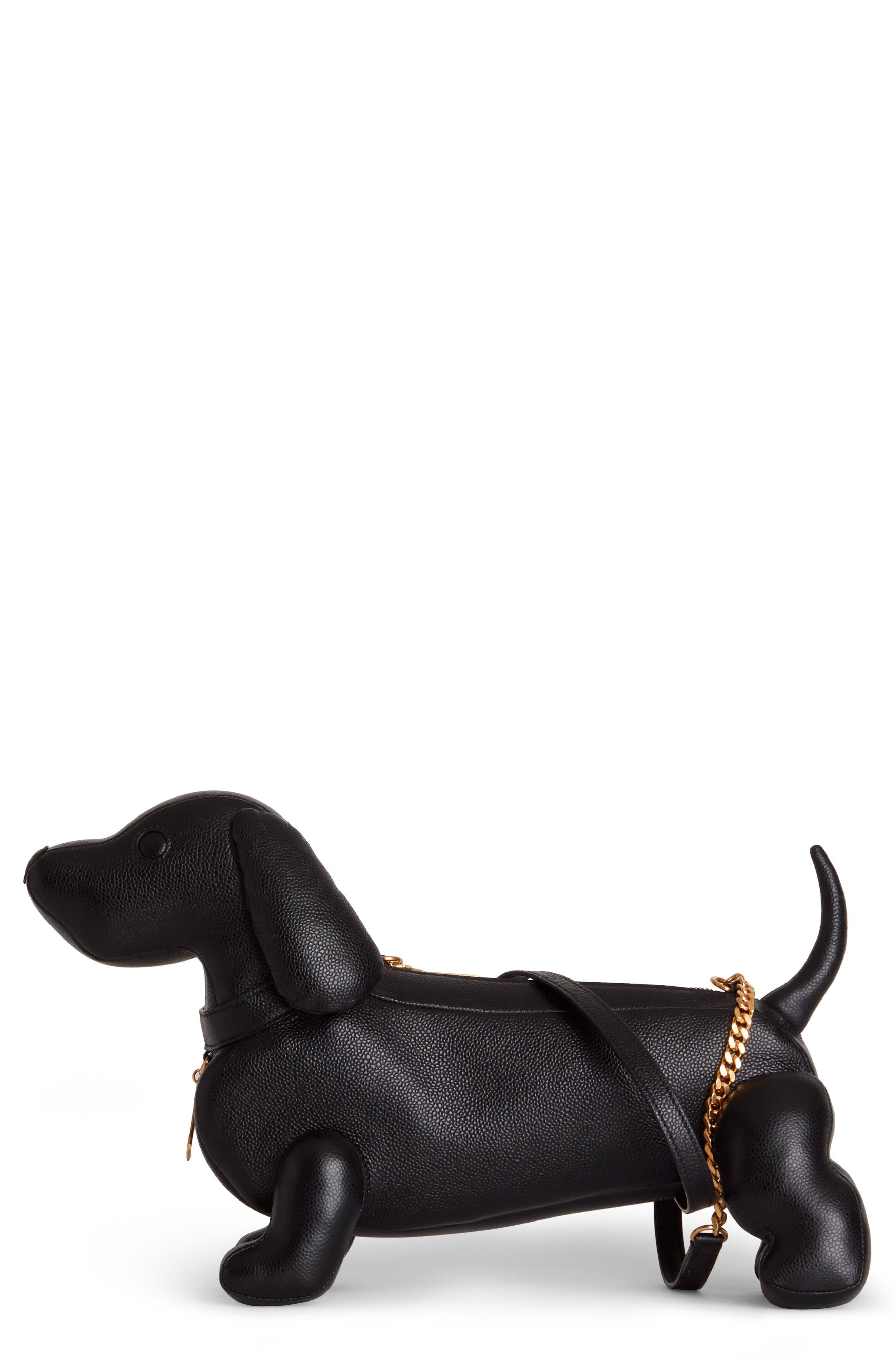 Thom Browne Mini Hector Leather Shoulder Bag, Main, color, 